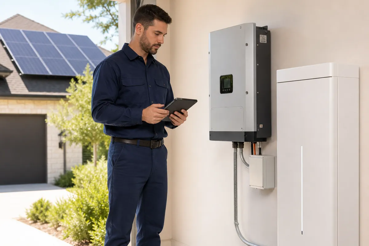Home solar battery storage equipment for a Dallas-Fort Worth solar battery add-on