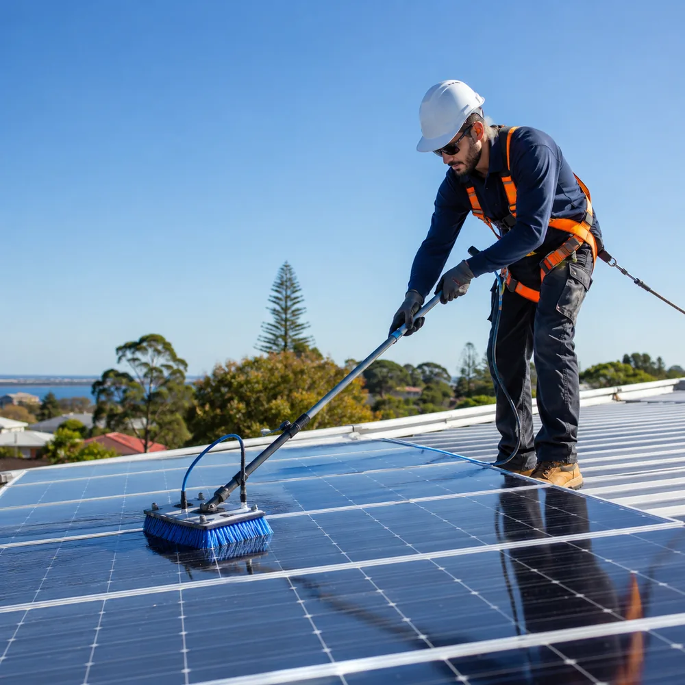 Solar Panels in Dallas - TX being positioned on a residential roof during a bright morning installation, Solar Panels in Plano - TX being inspected by a technician near rooftop mounting hardware